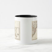 アルゼンチンとチリの彫刻地図 マグカップ (中央)