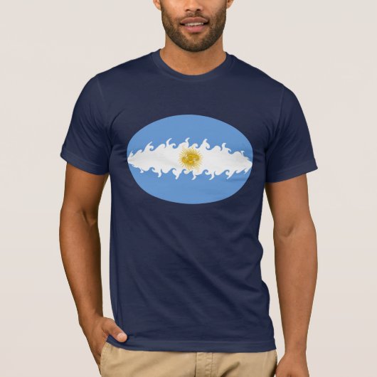 アルゼンチンのすごい旗のTシャツ Tシャツ (正面)