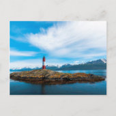 アルゼンチンのウシュアイア近郊の灯台に雲が広がる ポストカード (正面)