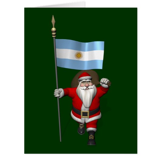 アルゼンチンのエンサインを持つサンタクロース (正面)