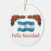 アルゼンチンのクリスマス セラミックオーナメント (左)