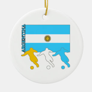 アルゼンチンのサッカーの選手 セラミックオーナメント