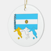 アルゼンチンのサッカーの選手 セラミックオーナメント (左)