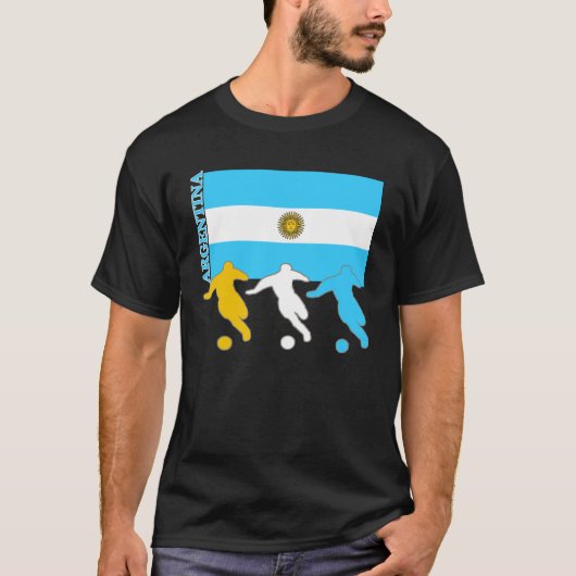 アルゼンチンのサッカーの選手 Tシャツ (正面)