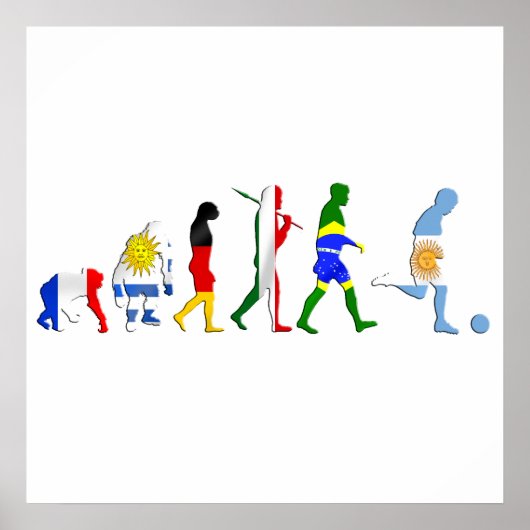 アルゼンチンのサッカーアルゼンチンの進化 ポスター (正面)