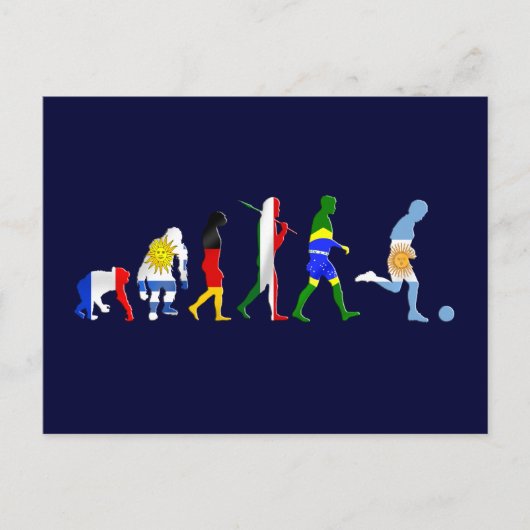 アルゼンチンのサッカーアルゼンチンの進化 ポストカード (正面)