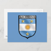 アルゼンチンのサッカーエンブレムシールドバッジチャンピオン ポストカード (正面/裏面)