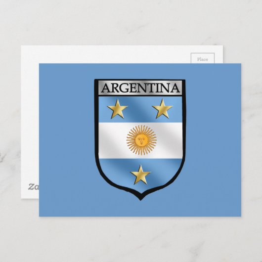 アルゼンチンのサッカーエンブレムシールドバッジチャンピオン ポストカード (正面/裏面)