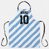 アルゼンチンのサッカーカスタムファンのジャージー番号のキッチン エプロン (正面)