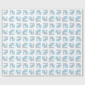 アルゼンチンのサッカーボールと国旗 ラッピングペーパー (フラット)