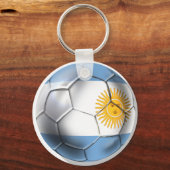 アルゼンチンのサッカーボールシャツ キーホルダー (正面)