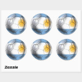 アルゼンチンのサッカーボールシャツ ラウンドシール (シート)