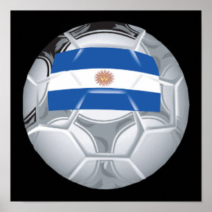 アルゼンチンのサッカーボール ポスター