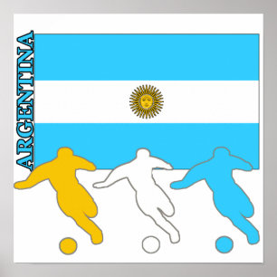 アルゼンチンのサッカー選手 ポスター