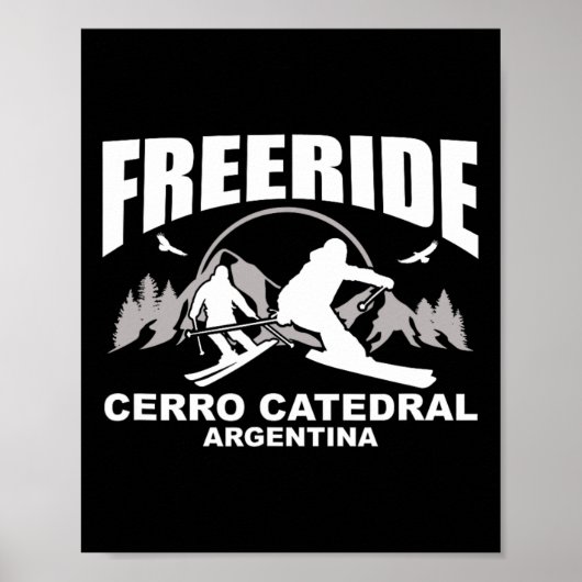 アルゼンチンのセロカテドラルでのフライダイ・スキー ポスター (正面)