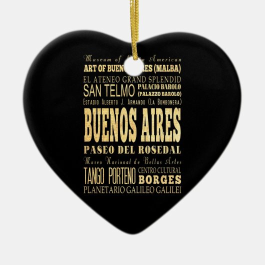 アルゼンチンのタイポグラフィの芸術のブエノスアイレス都市 セラミックオーナメント (正面)