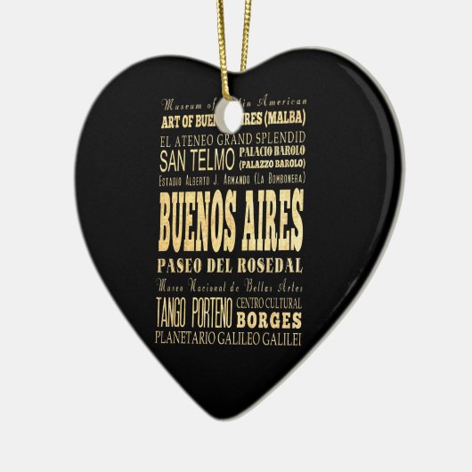 アルゼンチンのタイポグラフィの芸術のブエノスアイレス都市 セラミックオーナメント (左)
