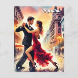 アルゼンチンのタンゴのカップル踊り ポストカード