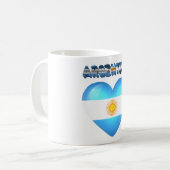 アルゼンチンのハート コーヒーマグカップ (正面左)