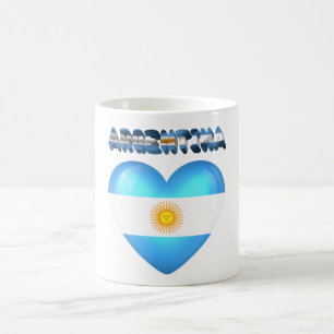 アルゼンチンのハート コーヒーマグカップ