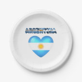 アルゼンチンのハート ペーパープレート (正面)