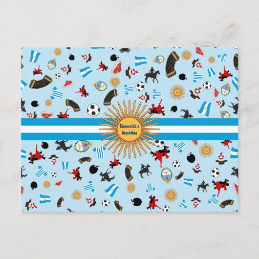 アルゼンチンのビエンベニド – アルゼンチンの有名な品々 ポストカード (正面)