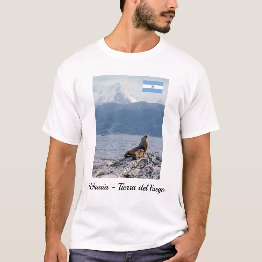 アルゼンチンのビーグル水道のアシカ Tシャツ (正面)