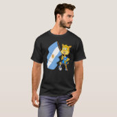 アルゼンチンのファン猫 Tシャツ (正面フル)