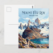 アルゼンチンのフィッツ・ロイ山 ポストカード (正面/裏面)