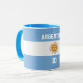 アルゼンチンのフラグ（5月の日） -プレお気に入りのイヤー番号 マグカップ (正面左)