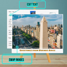 アルゼンチンのブエノスアイレスのオベリスク ポストカード
