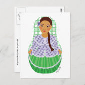 アルゼンチンのマトリョーシカ葉書 ポストカード (正面/裏面)