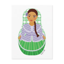 アルゼンチンのマトリョーシカ葉書