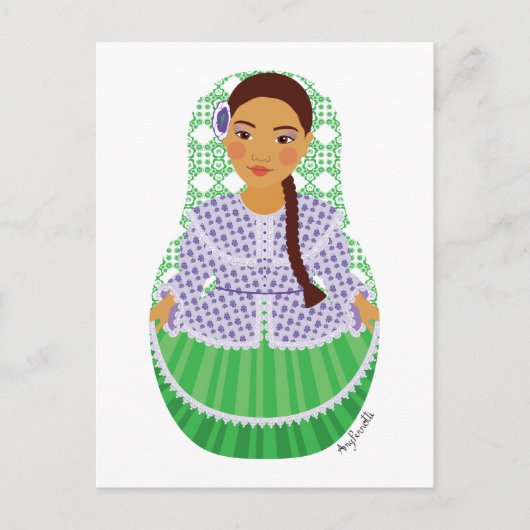 アルゼンチンのマトリョーシカ葉書 ポストカード (正面)