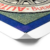 アルゼンチンのヴィンテージ旅行のポスター復元 ポスター (角)