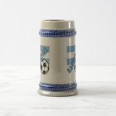 アルゼンチンの世界のサッカーファンのTシャツ ビールジョッキ (中央)