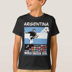 アルゼンチンの世界のサッカー2010年 Tシャツ