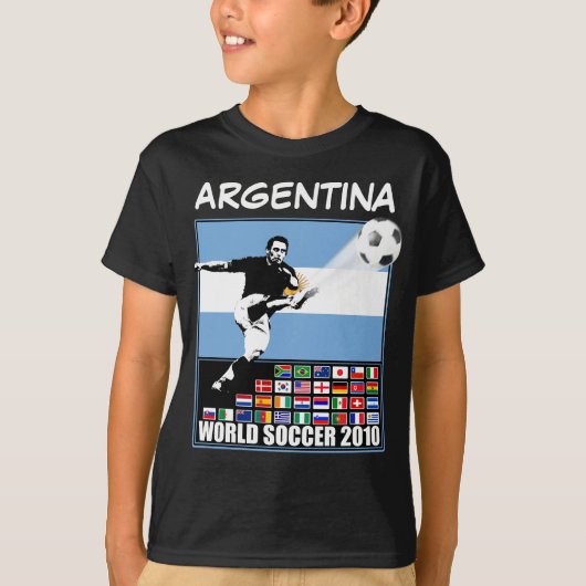 アルゼンチンの世界のサッカー2010年 Tシャツ (正面)