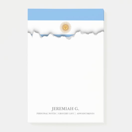 アルゼンチンの伝統的な旗 ポストイット (正面)