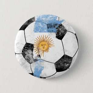 アルゼンチンの動揺してなサッカー 缶バッジ