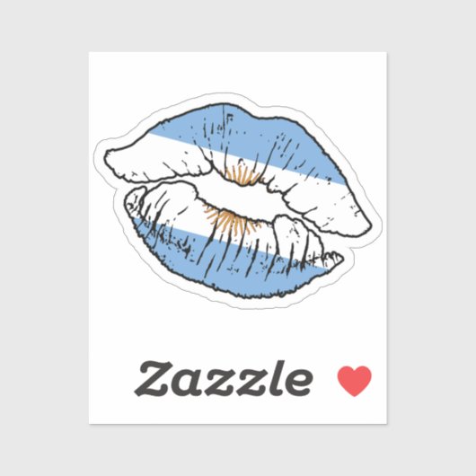 アルゼンチンの口紅の愛国旗 シール (シート)