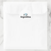 アルゼンチンの国旗が好き ラウンドシール (バッグ)