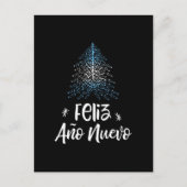 アルゼンチンの国旗が飾られたクリスマスツリーで新年を祝う シーズンポストカード (正面)
