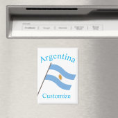 アルゼンチンの国旗サンダーカーヴ マグネット (インサイチュ (食洗機))