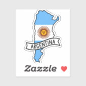 アルゼンチンの国旗地図 愛国心 アルゼンチンの誇り 世界 シール (シート)