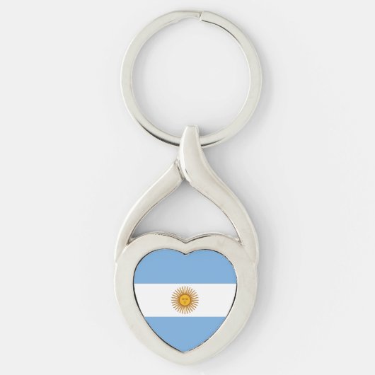 アルゼンチンの国旗 キーホルダー (正面)