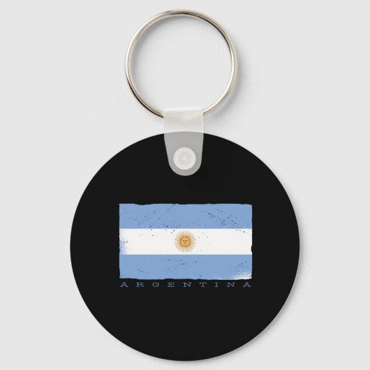 アルゼンチンの国旗 キーホルダー (正面)