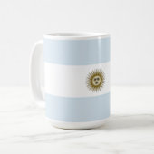 アルゼンチンの国旗 コーヒーマグカップ (正面左)