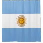 アルゼンチンの国旗 シャワーカーテン (正面)