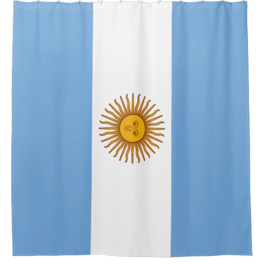 アルゼンチンの国旗 シャワーカーテン (正面)